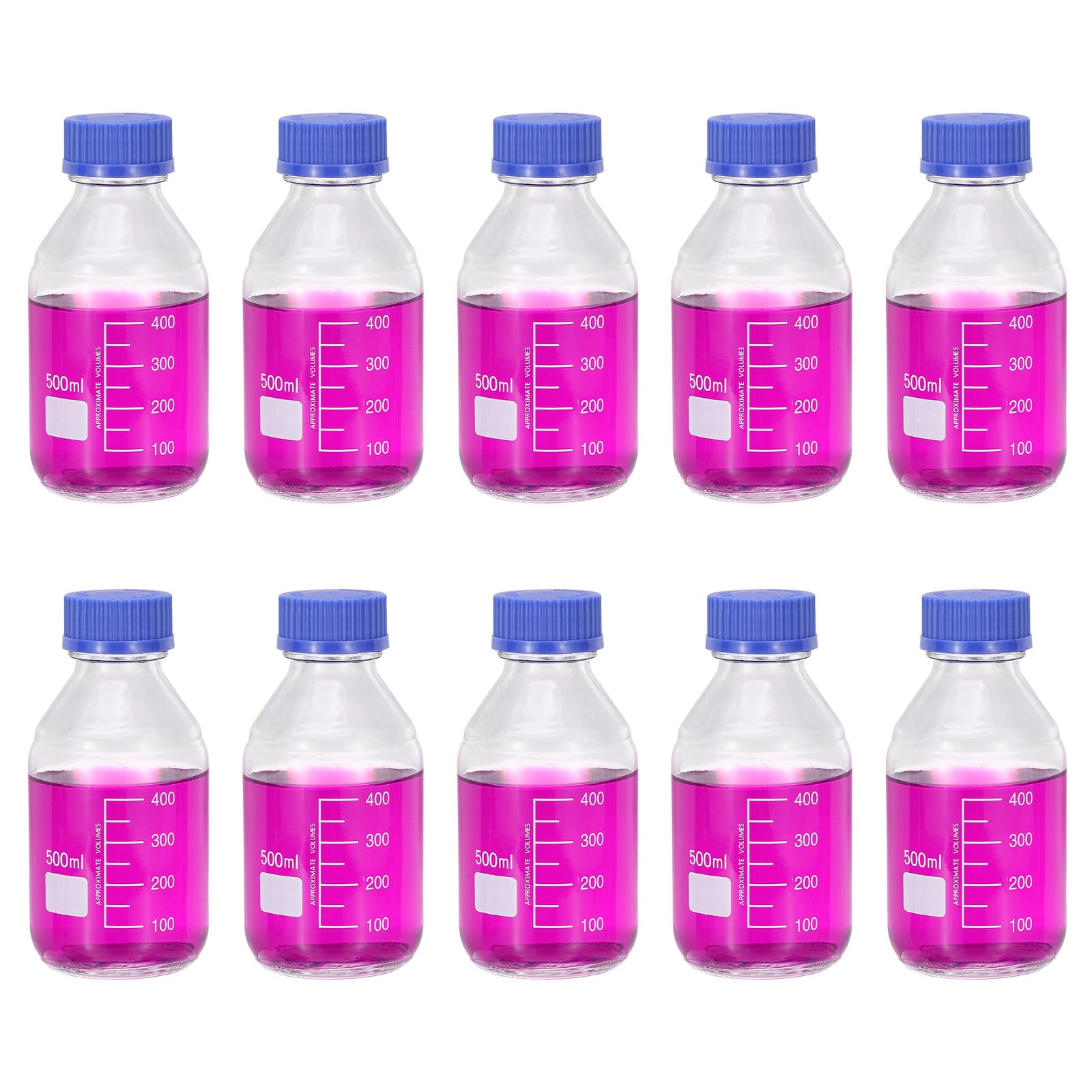 Reagent Storage Bottles - 500ml Clear 10 Pack-image-491e3ede-502b-4ac5-aa57-034da36205d4-86542