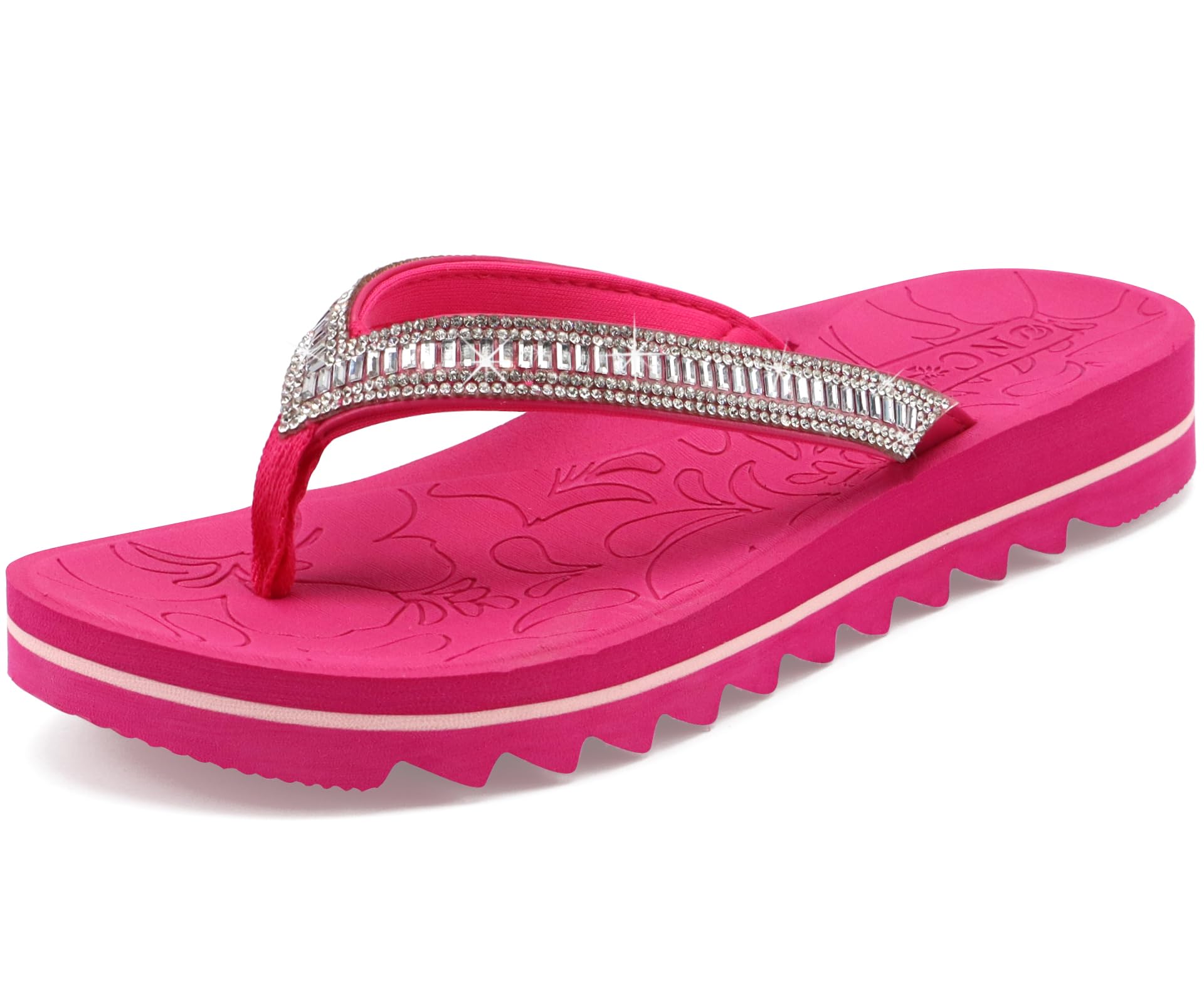 Women's Rhinestone Flip Flops - Hot Pink UK 7-image-efb2608f-b02a-4f12-8134-2d95b705d9c0-124016