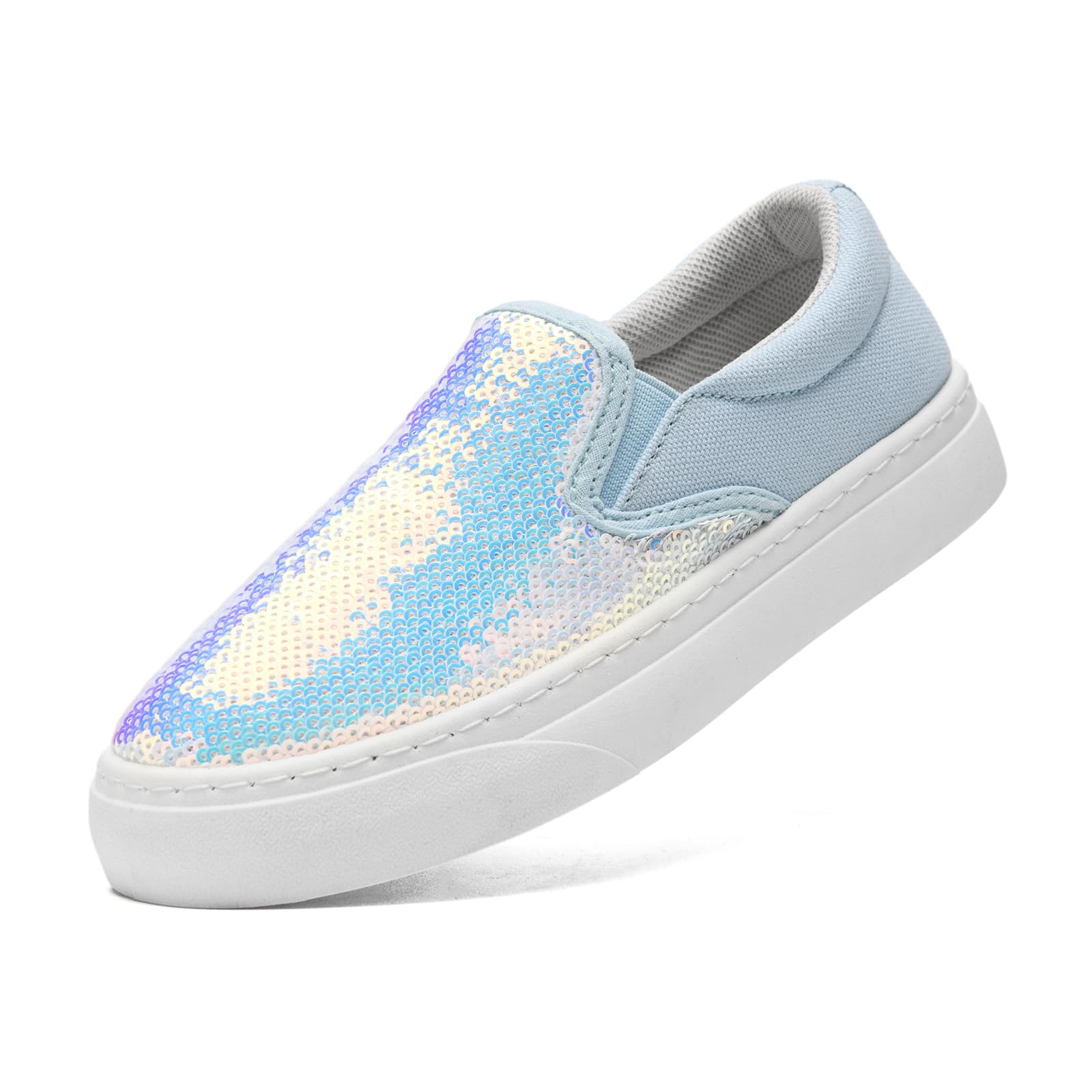 Women's Glitter Slip-On Trainers - Blue UK 7-image-4edc7fe7-75d0-4153-8825-9787633d5b0a-118043