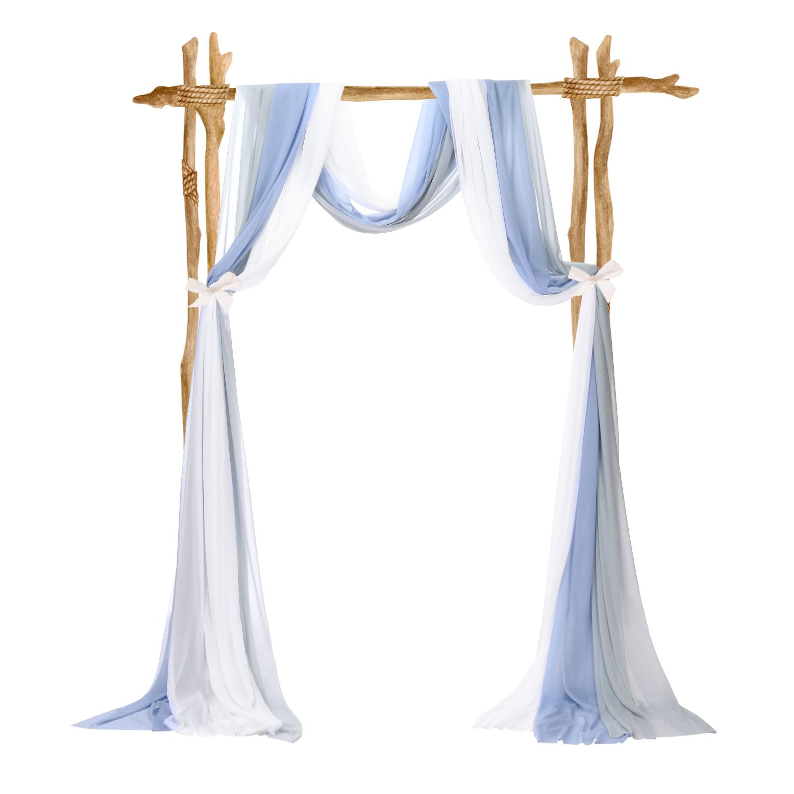 Wedding Arch Drape Fabric - Blue 30in x 20ft-image-627b7655-5245-4e51-b621-31ff1fea43f3-86564