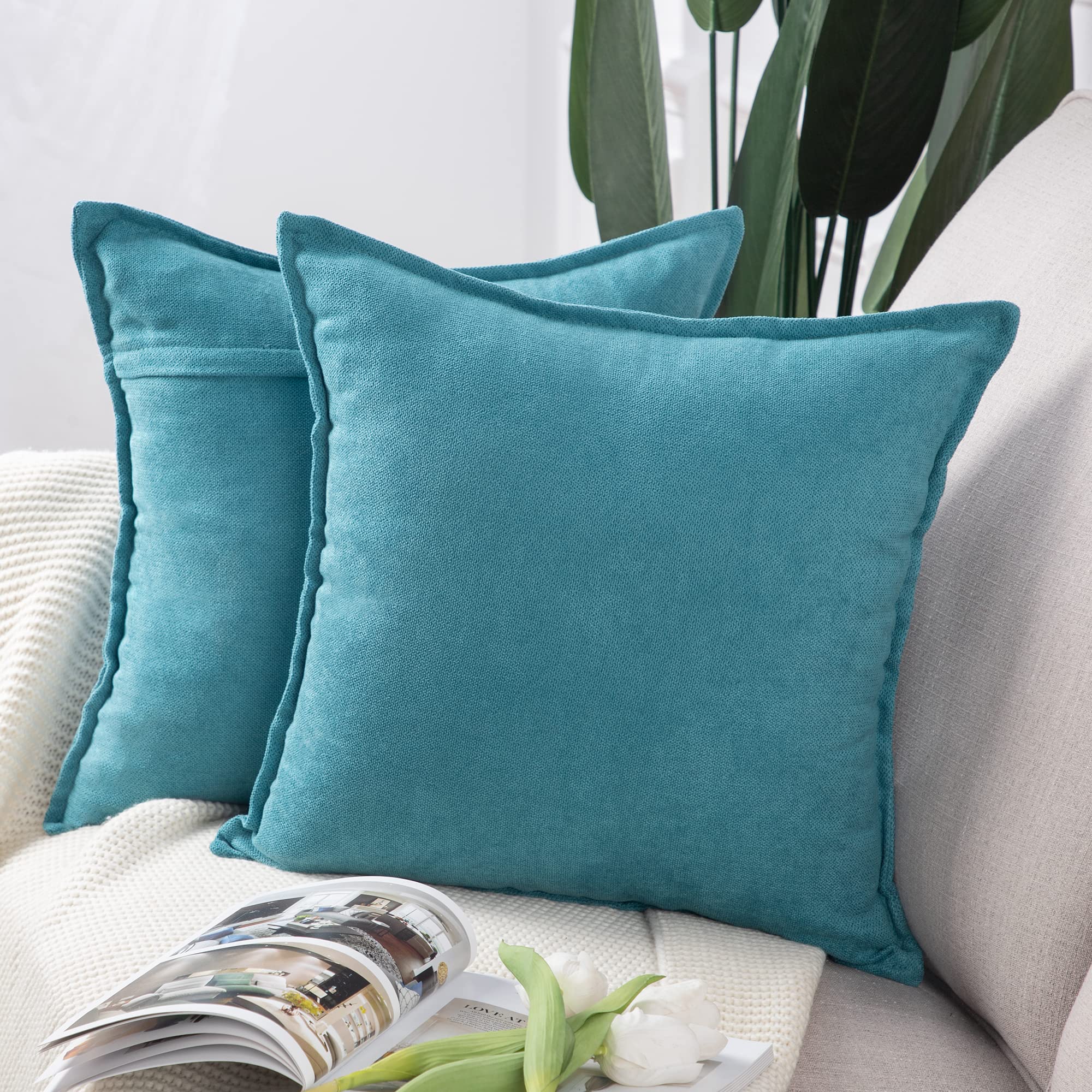 Chenille Cushion Covers Set of 2 - Pale Blue 65x65cm-image-84ee9991-4409-4d04-b8b9-0e0405cf7d13-116285
