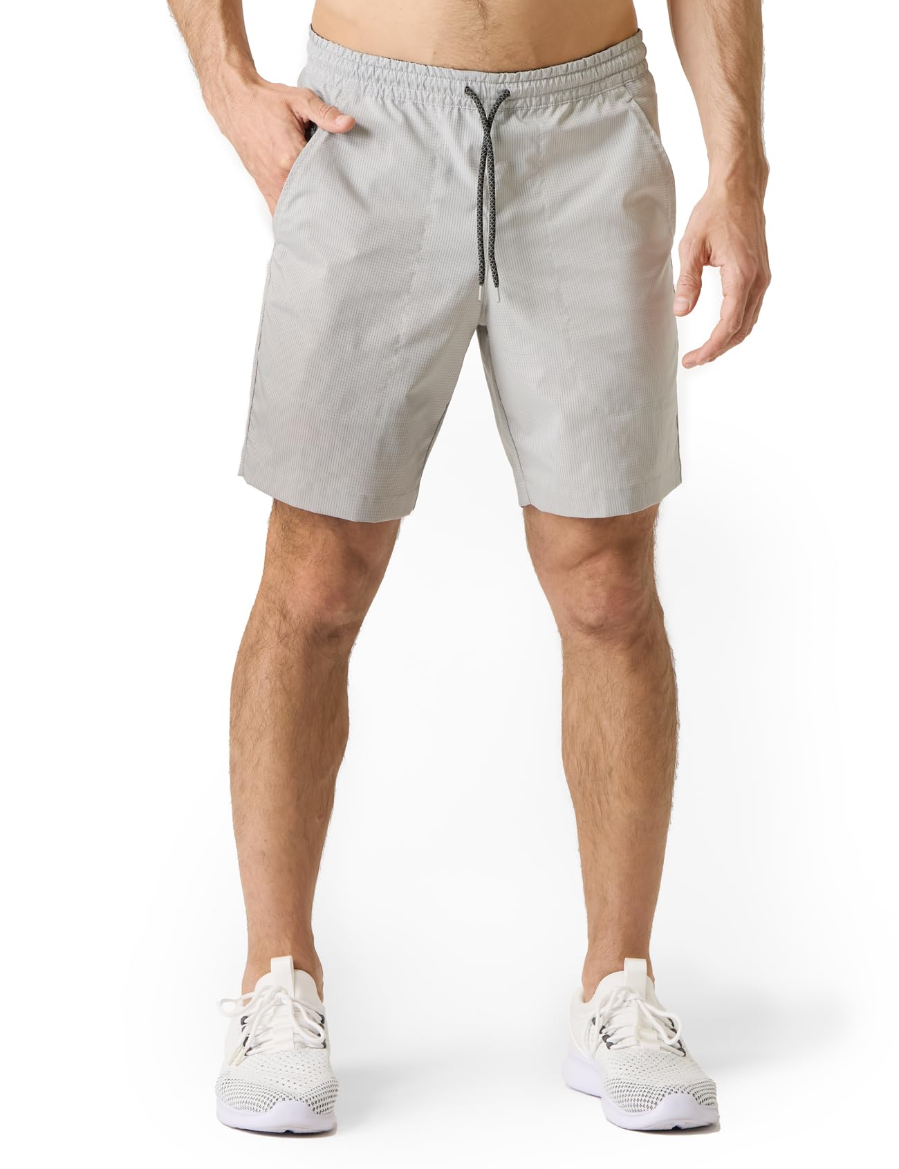 Men's Fast-Drying Workout Shorts - Light Grey, Loose Fit, Ideal for Spring/Summer, Great Value-image-e28102b4-6268-4e38-9c96-6624c40e5bd6-67348