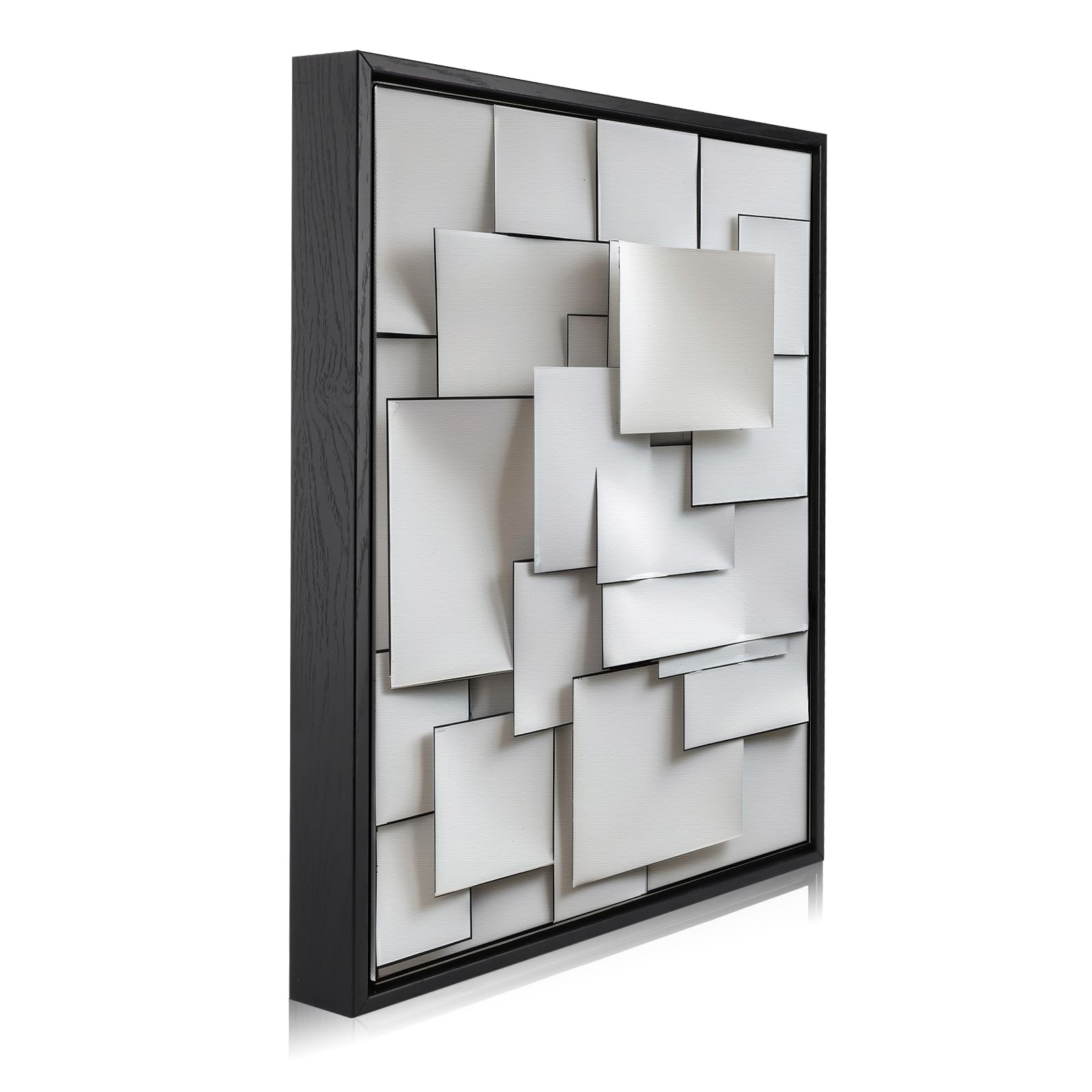 Canvas Wall Art Easy Hang - Overlayed White 60 x 40cm-image-a93f5b0d-a75d-4fc8-9400-d5182f8905ec-100369