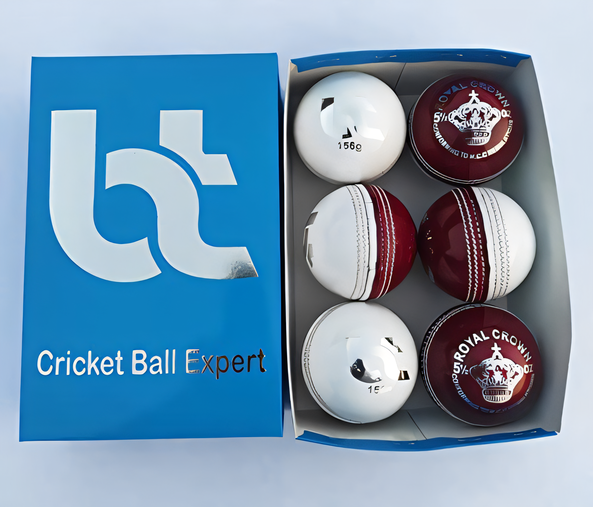 Cricket Balls Pack of 6 - White/Red 156g-image-434442d7-6ae3-4b62-a86b-39b82539e969-114582