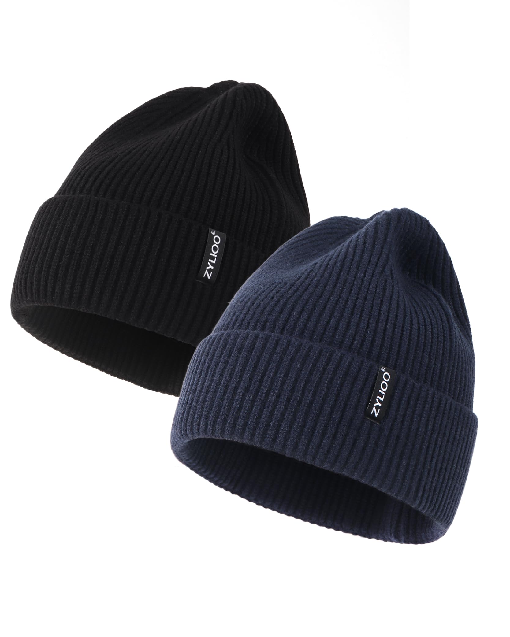 Winter Beanie Hat with Visor - Black/Navy M-XL-image-72e4b1ce-a907-443c-8b65-80623c450c27-115864
