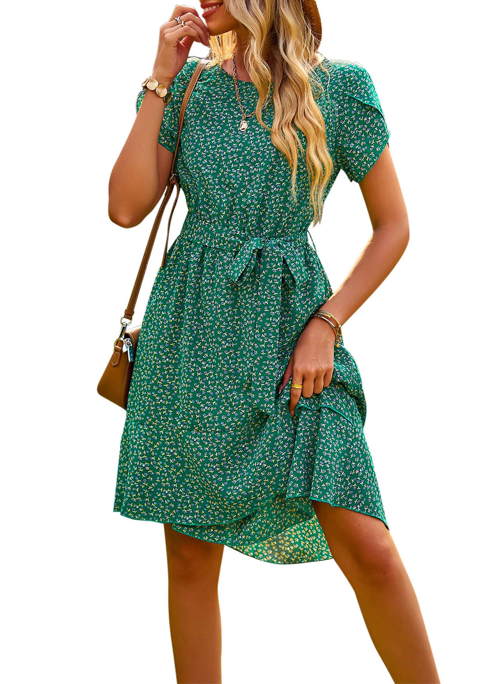 Women's Boho Midi Dress - Green S-image-74a49b18-027f-44bf-a41e-8c8a52e03a24-111848