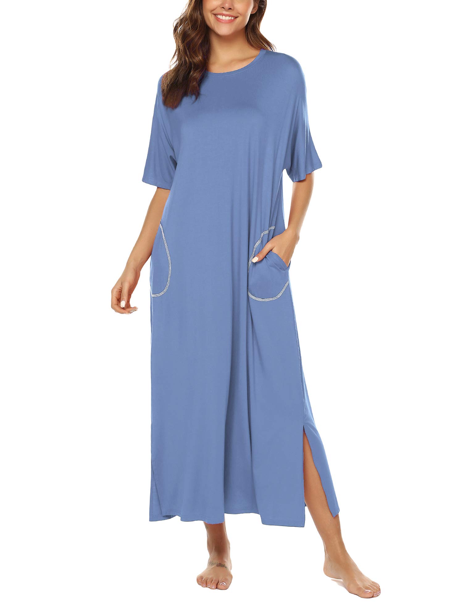 Women's Nightgown Sleep Dress - Sky Blue XL-image-435e1044-270f-4af8-b5ea-65e7f90ab155-91522