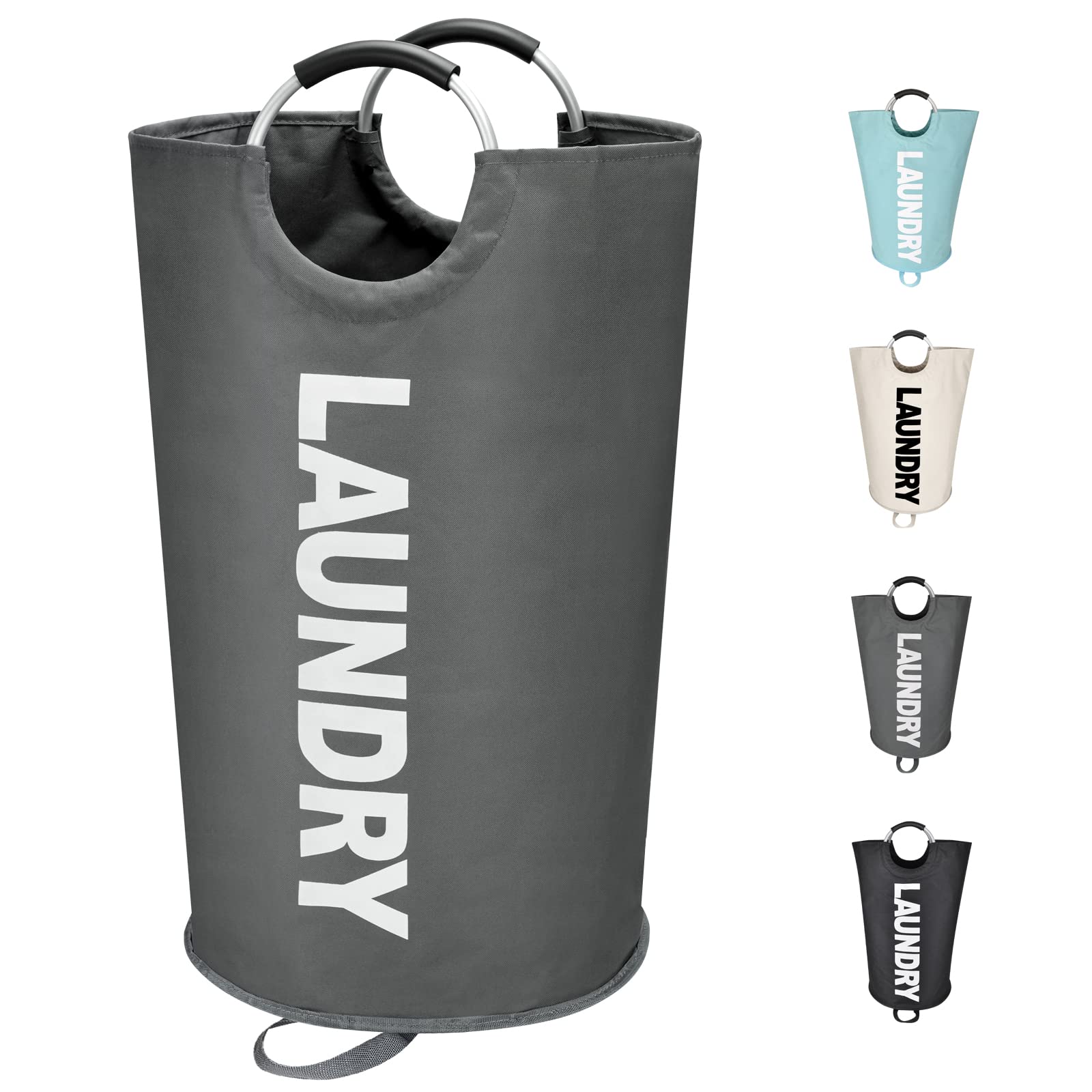 125L X-Large Dark Grey Laundry Basket Hamper, Freestanding & Collapsible - Maxsilan-image-734abfe1-aae7-4c9c-84ac-356fc8f24db5-27931