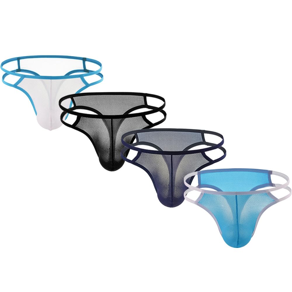 Men's Mesh Thong Underwear - Mixcolourb*4 XL-image-dac5168d-c0bf-4f53-99d6-efe7f03ac20f-111766