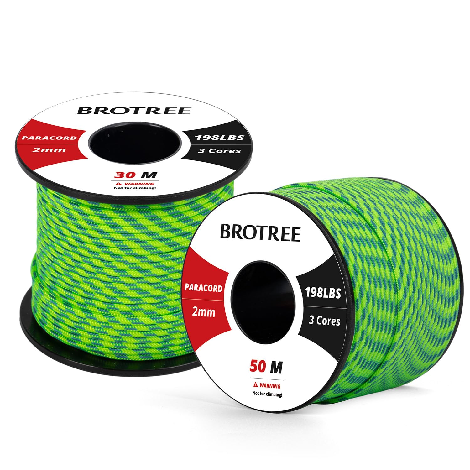 2mm Nylon Paracord Rope 50M - Neon Green & Blue-image-63768eeb-c683-46f5-b02a-af113c870091-91404