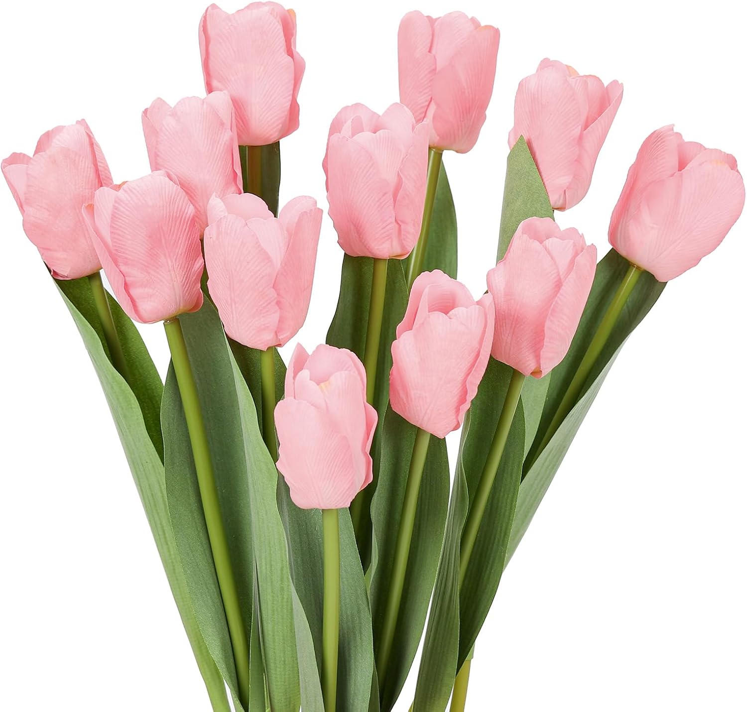 12pcs Real Touch Artificial Tulips - Vivid Peach Flowers-image-3652dab0-9c68-4b2a-bf45-f0364fb6cf07-57804