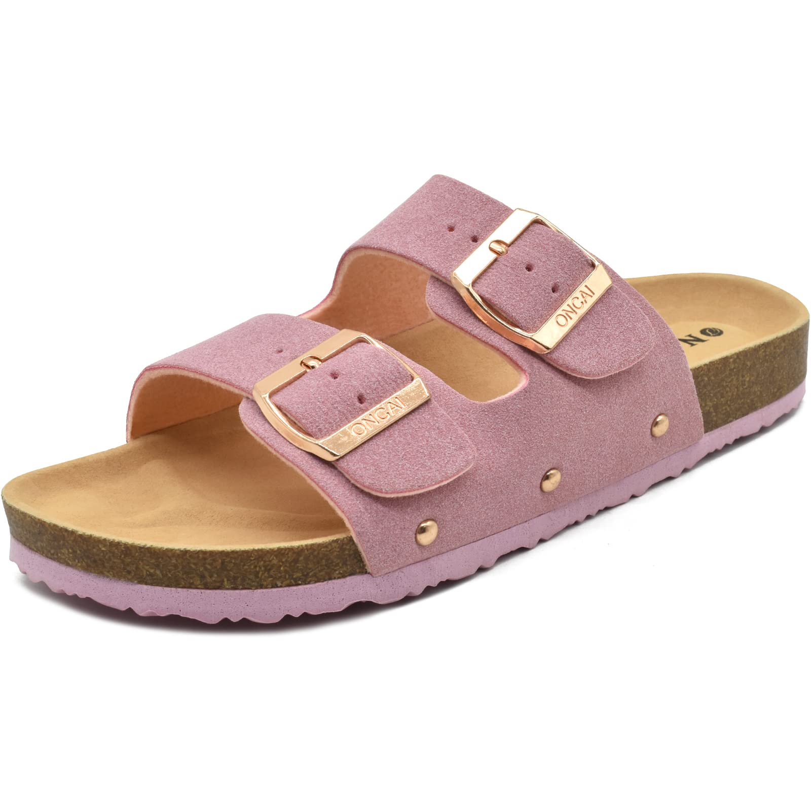 Women's Slide Sandals Cork Footbed - Pink UK 10-image-b4f25699-cec2-4102-a5b4-076184320177-112673