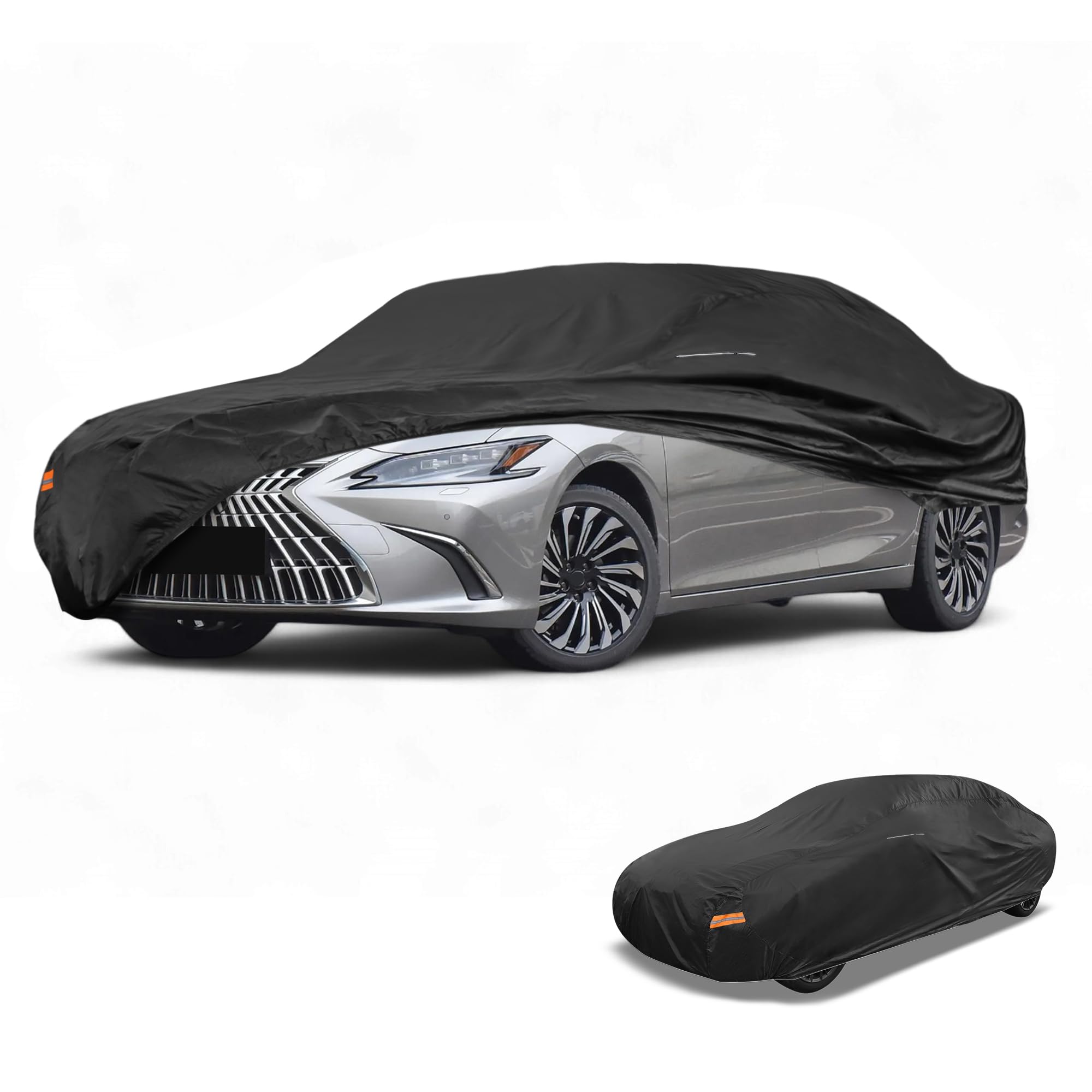 Waterproof Universal Car Cover - Black 210D-PU-image-538fc6d0-22ff-46a3-a09a-d264326d4df4-119278