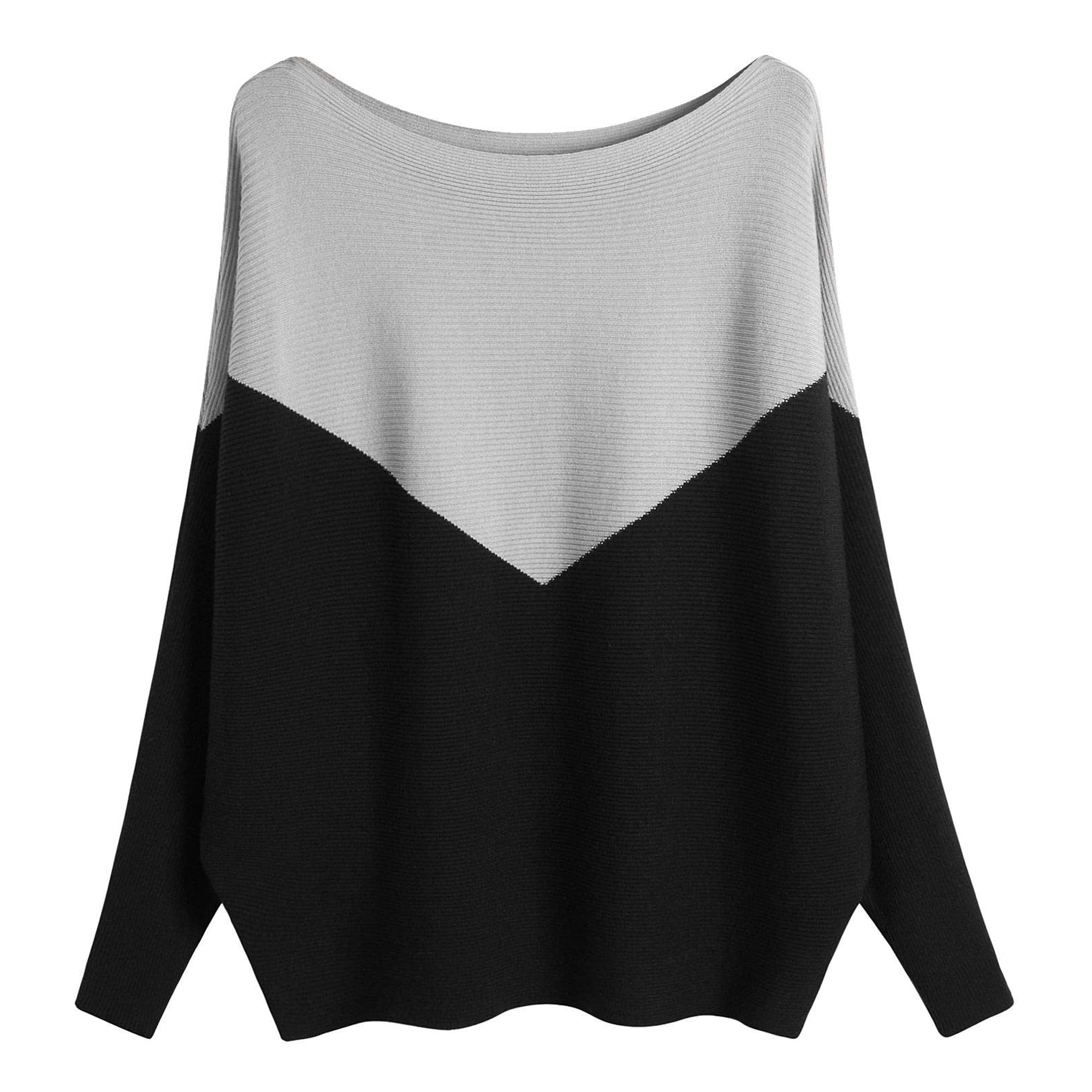 Women's Knitted Jumper - Black Grey One Size-image-50a9a656-e029-4611-8ab8-a6ec4d90a9f5-111422