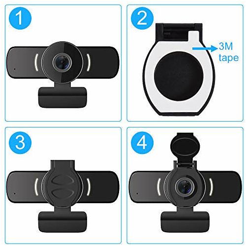 LarmTek Webcam For Pc,1080P Webcam With Webcam Cover,Usb Computer