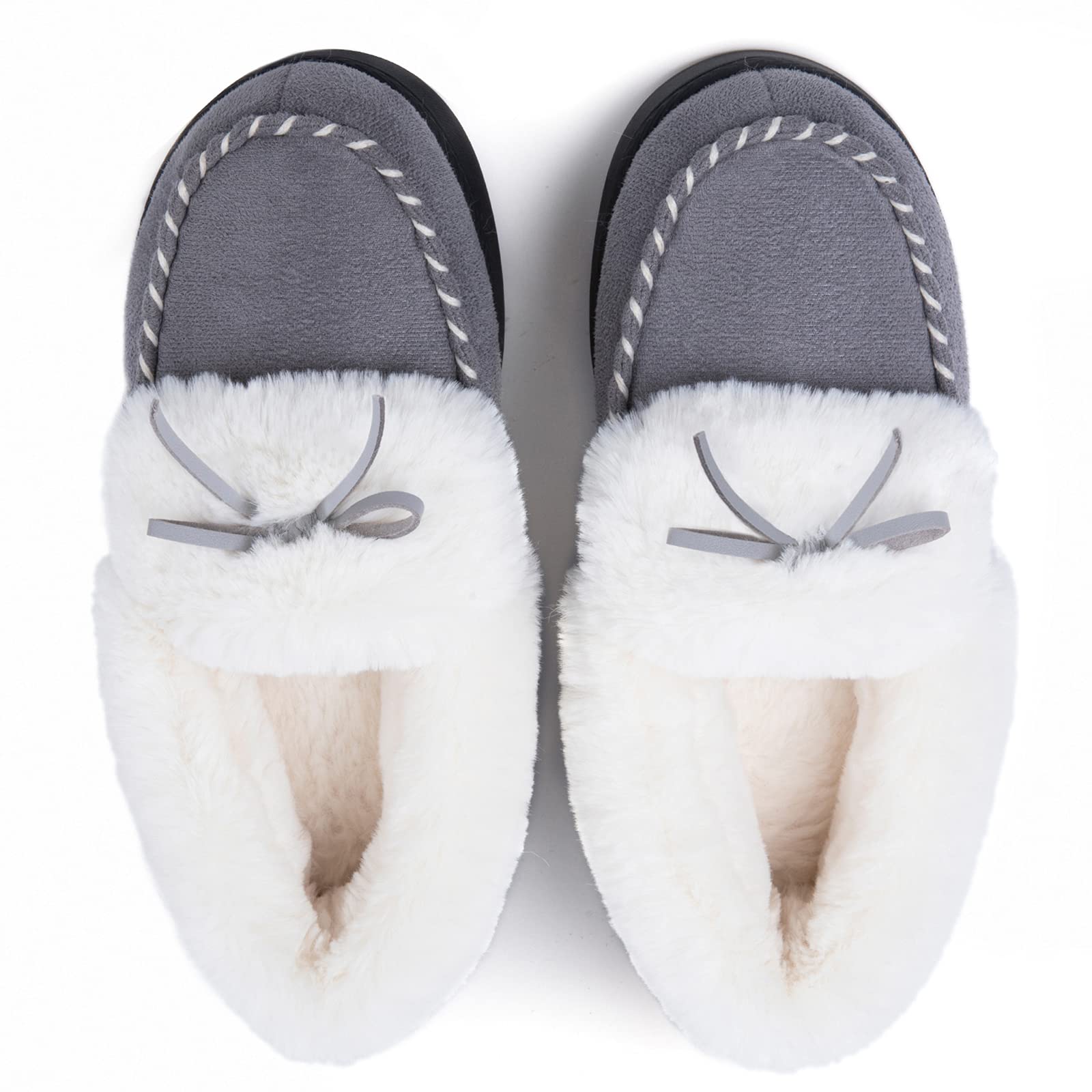 Women's Moc Slippers Memory Foam - Dove Grey UK 9/10-image-7dd40dbd-59e7-41f2-9184-d89d7a0d29e1-98267