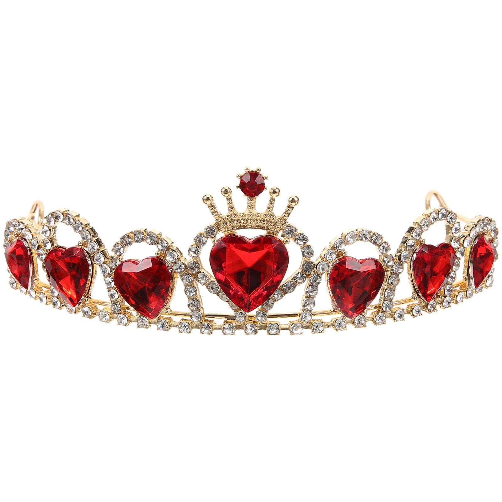 Uonlytech Crystal Crown Baroque of Hearts Queen Red Gold Queen-image-ab98dca1-6c8a-47e3-a94c-1ebd09086c0e-57982