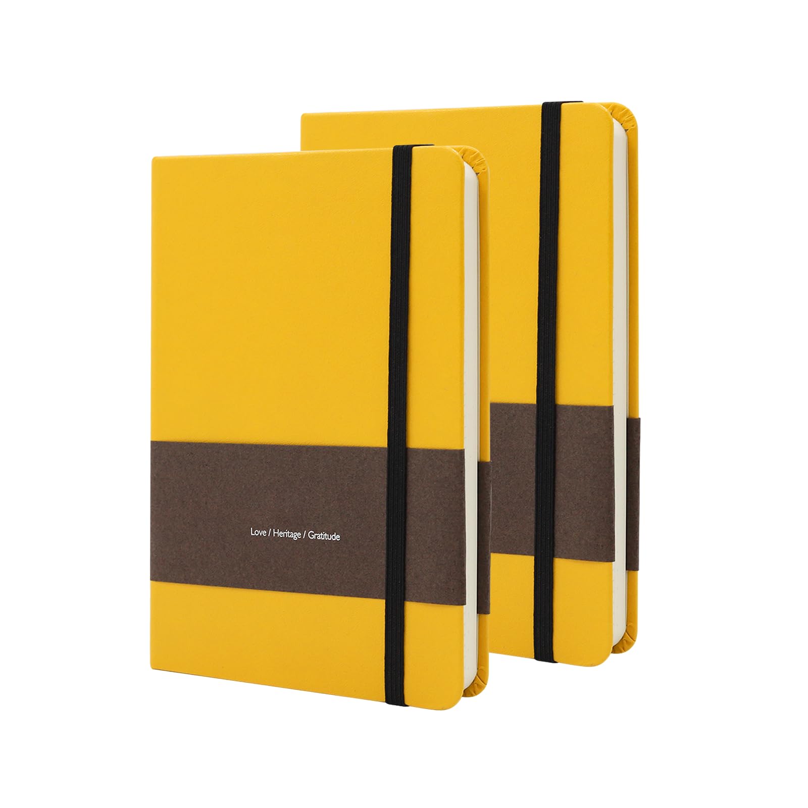 TUNJILOOL Leather Journal Notebook - A6 2Pack 100GSM (Yellow)-image-178ee440-86f6-4657-a43e-7597b606d810-58755
