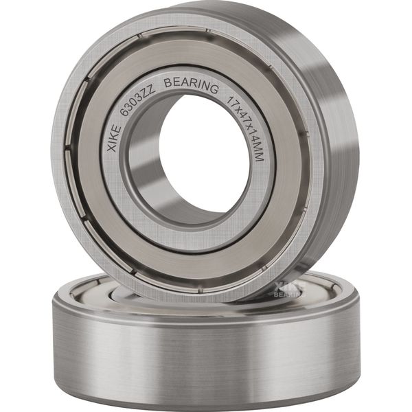 XIKE 2 Pcs 6303ZZ Ball Bearings 17x47x14mm, Pre-Lubricated