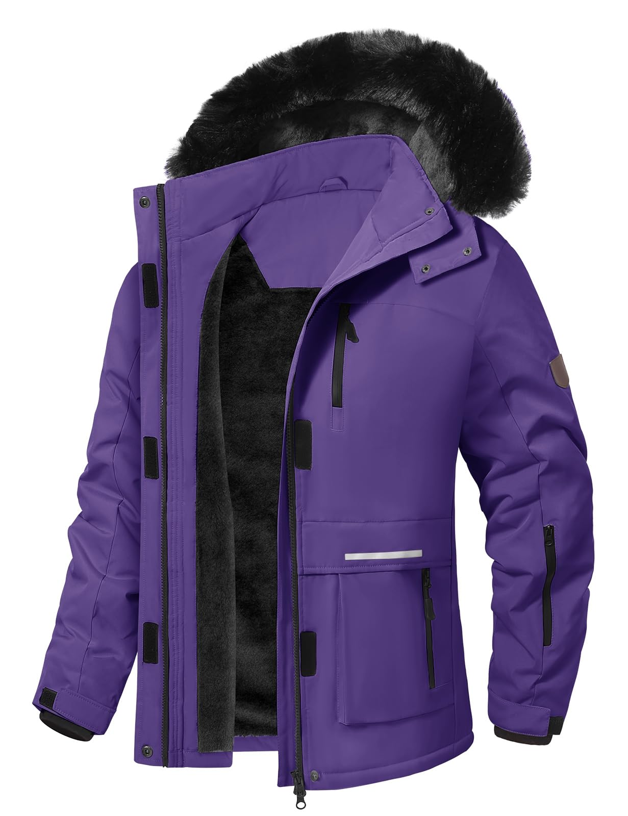 Women's Waterproof Ski Jacket Fleece Lined Coat - L-image-bc4d115c-80c5-4bc4-b7c6-84931e1c07b2-76074