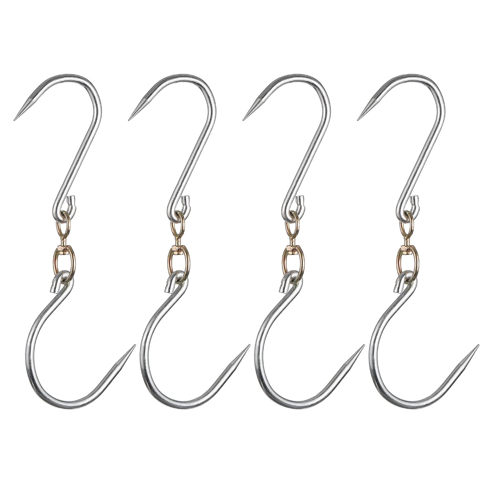 sourcing map Swivel Meat Hooks, Thickness 12'' 0.34'' Smoking 4Pcs-image-433b1ab1-f2cc-40e7-aa5f-9dde6bbe96f1-60854