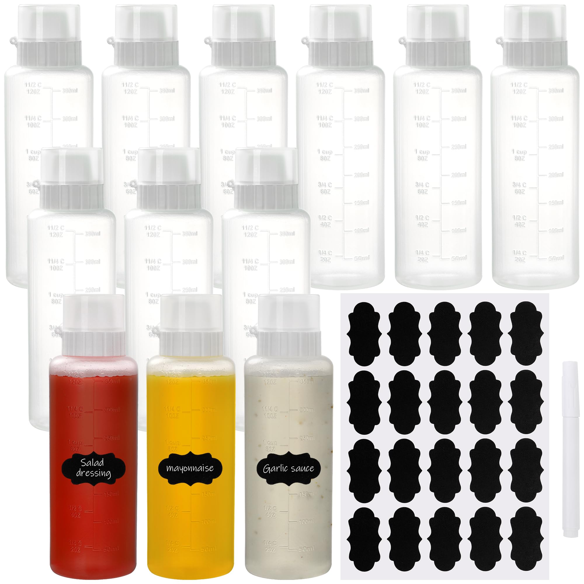 ZENFUN Pcs Plastic Condiment Porous Squeeze 12 12oz/350ML Exprimibles-image-cdd1694d-edef-4433-a16e-cacfd0a258f5-53400