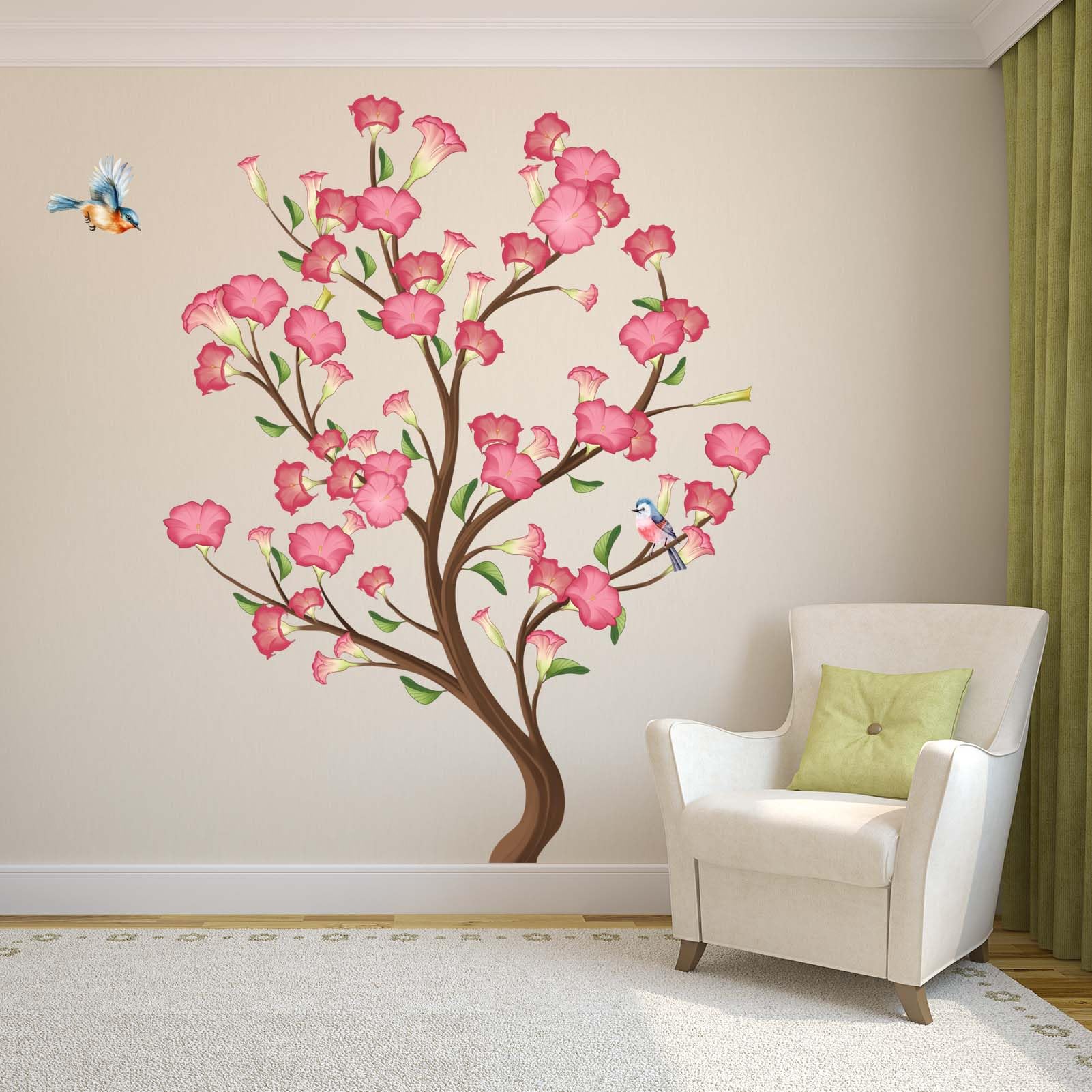 Amimagen Cherry Blossom Tree Wall Stickers - Flower Tree Branch Pink-image-8d7b3757-926d-4d9b-b630-8289c3cbbfeb-52974