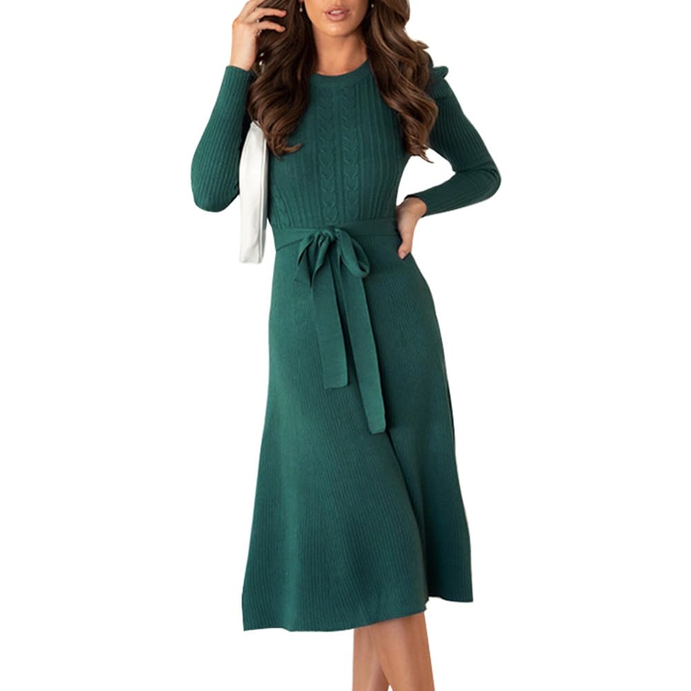 Women's Knitted Sweater Dress - Green L-image-966f9a03-f6a0-4fdc-9654-f26e9835f441-113987