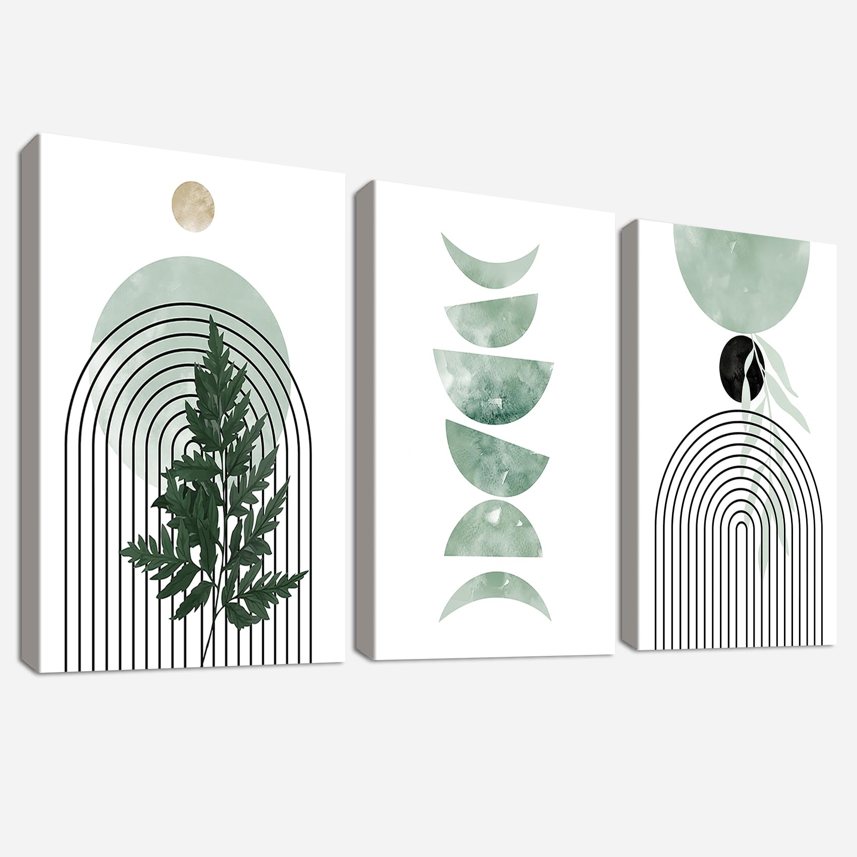 Canvas Wall Art 3Pcs Set - Green Plants 50x70cm-image-71dc314b-8bd3-4a3b-8b12-b3ab74be816d-114202
