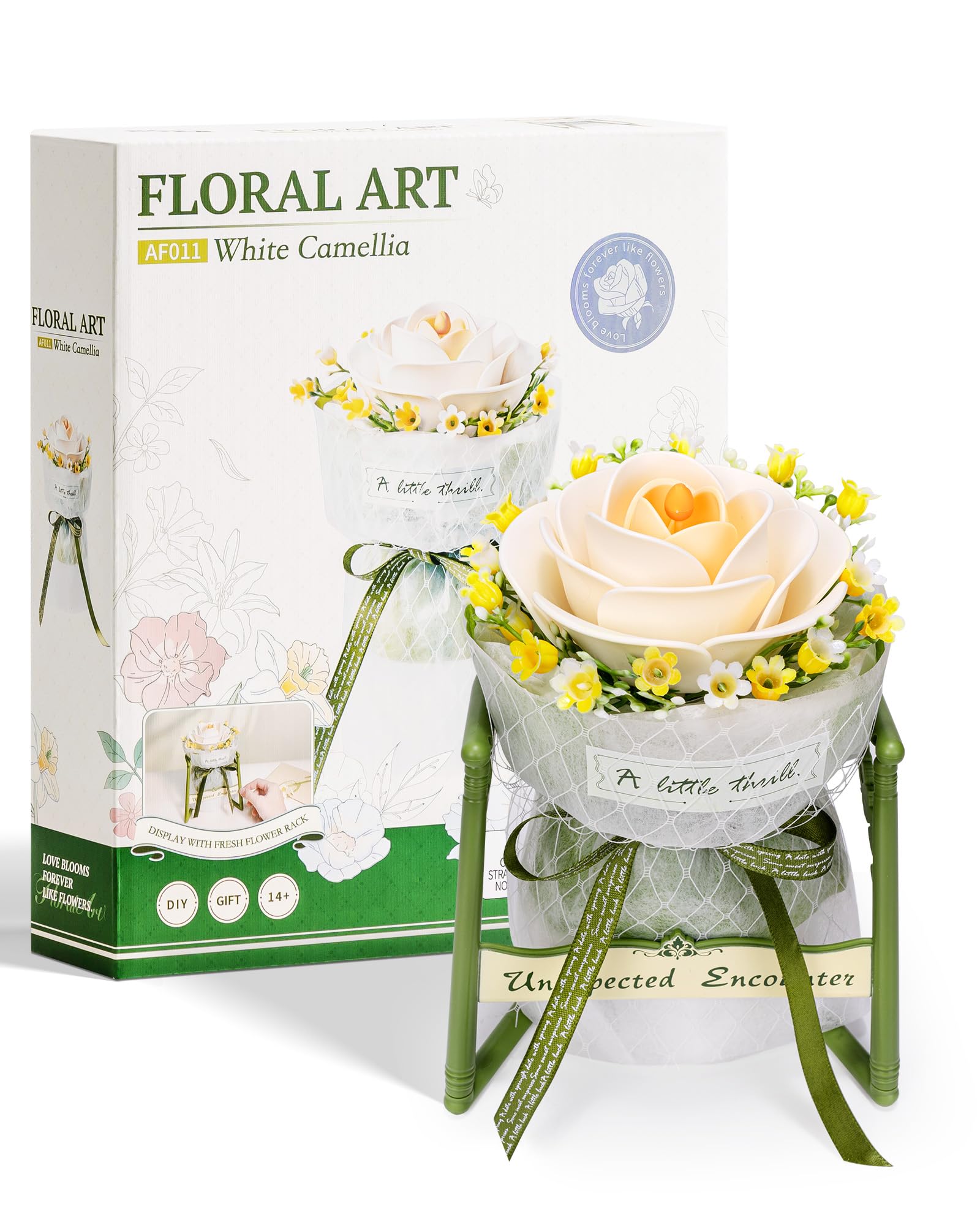 3D Puzzle Flower White Camellia with Stand - Perfect DIY Craft Kit for Adults, Teens & Home Décor Gift-image-e16a6aef-1bed-4db5-b7dc-258b093cce12-69384