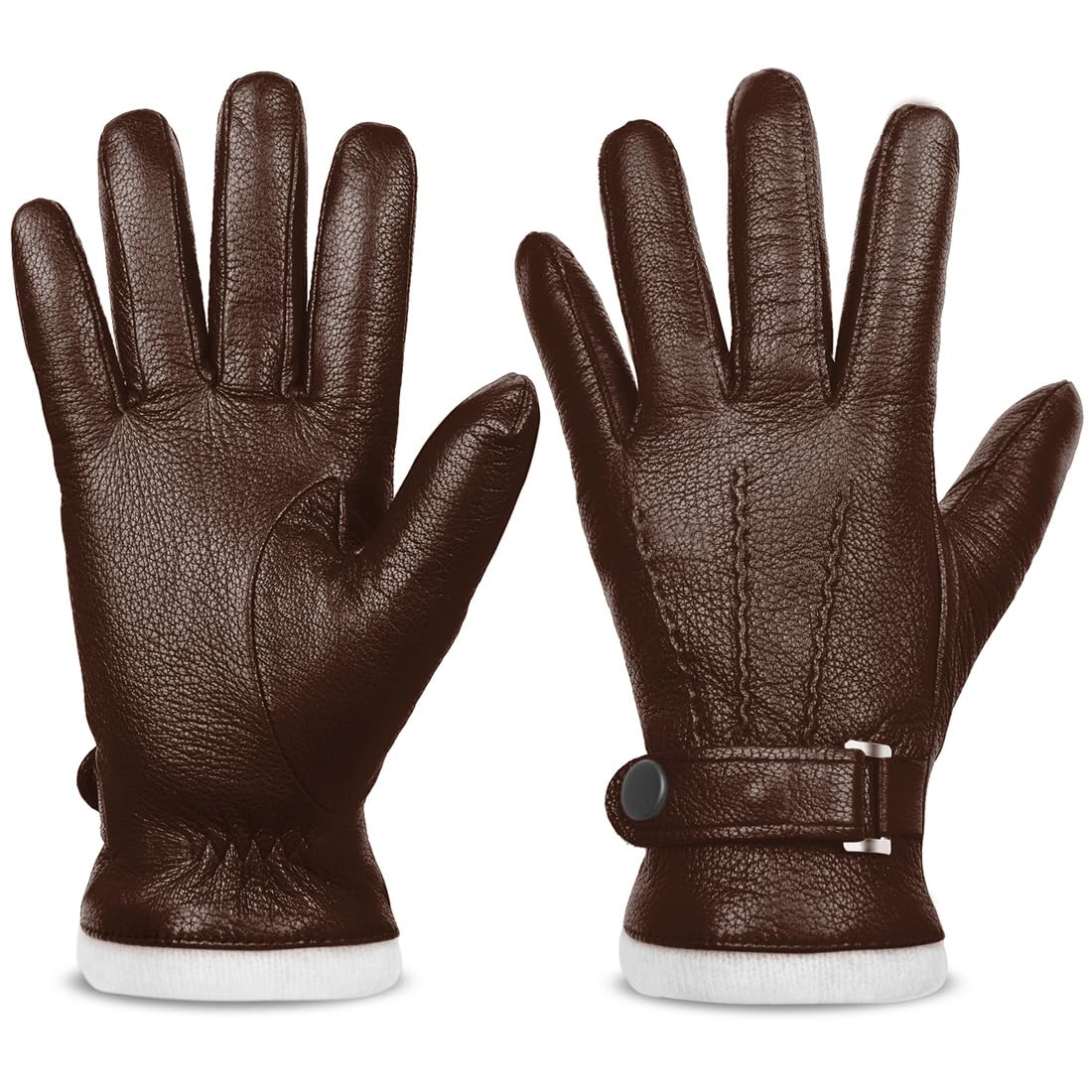 Men's Leather Touchscreen Gloves - Saddle S-image-df07fdd1-a697-40af-b8ce-b8c202a5c91a-100138