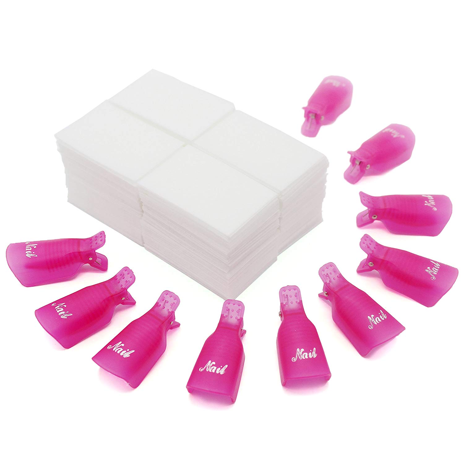 Nail Polish Remover Clips Set with 1000 Lint-Free Pads for Gel & Acrylic Polish Removal - Rose Red-image-fee9a80c-6fdc-4927-9b39-ee7eaee9699e-72814