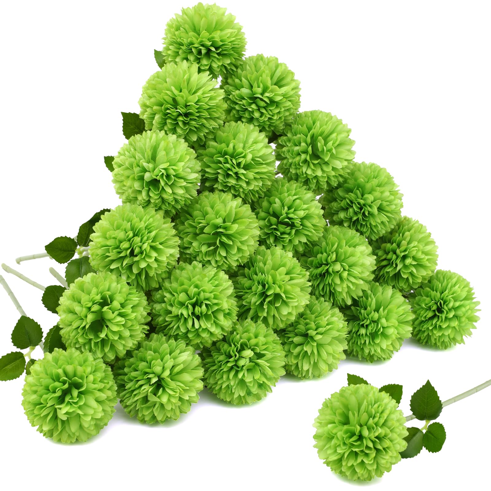 Floweroyal Artificial Flowers Chrysanthemum Ball Flowers 12pcs (Blue).-image-a1d28efb-6149-4377-b391-89139ebed4e4-58496