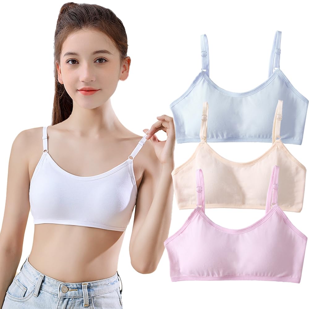 Teen Girls' Soft Breathable Cotton Sports Bra Vest - 3 Pack for Ages 10-16-image-efeb5d22-6411-4895-acb9-ace651cb6f56-52857