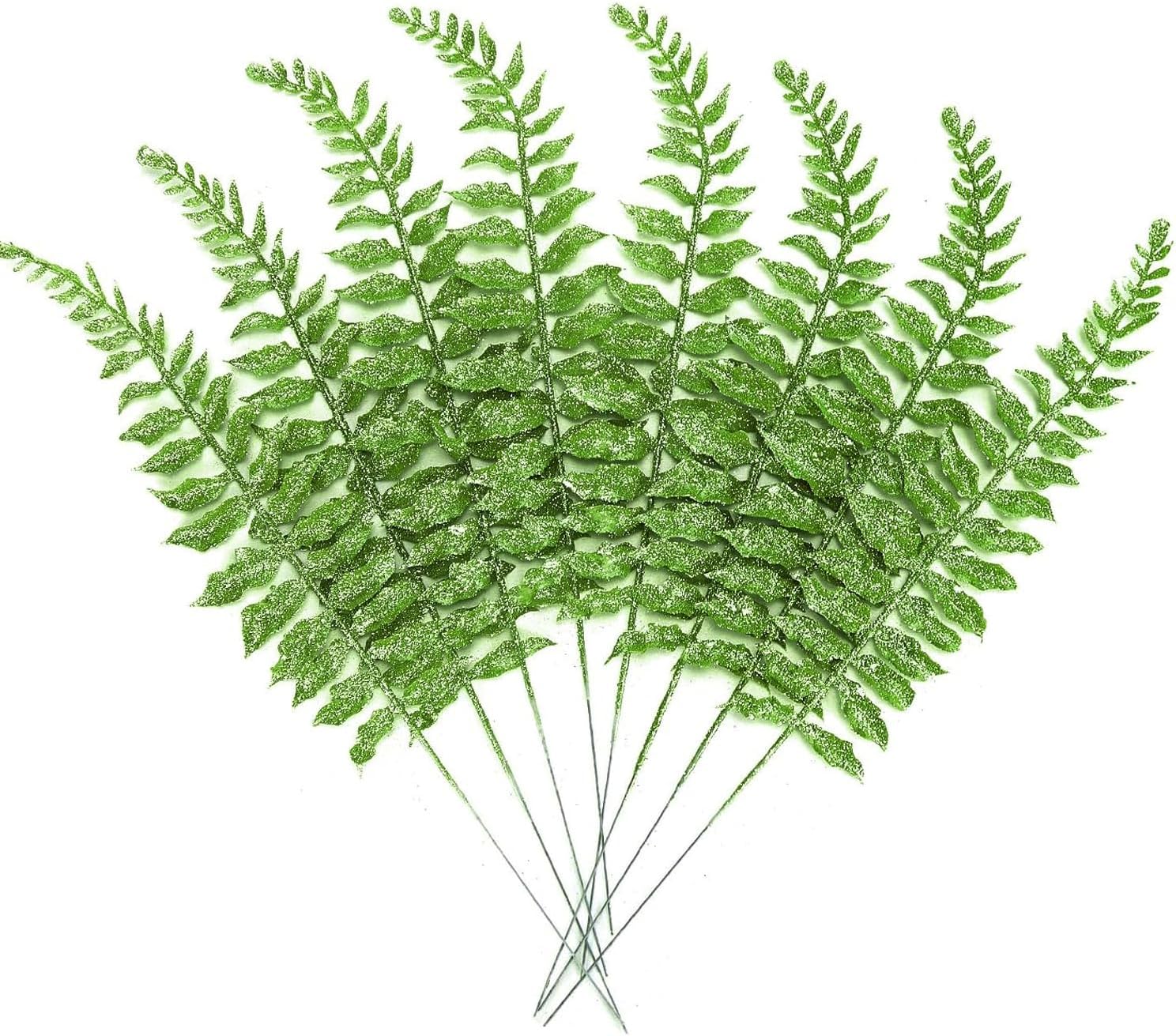 16Pcs Christmas Glitter Leaves Artificial Fern Picks-image-864e9f20-057b-464a-8886-35a62a2998af-59552