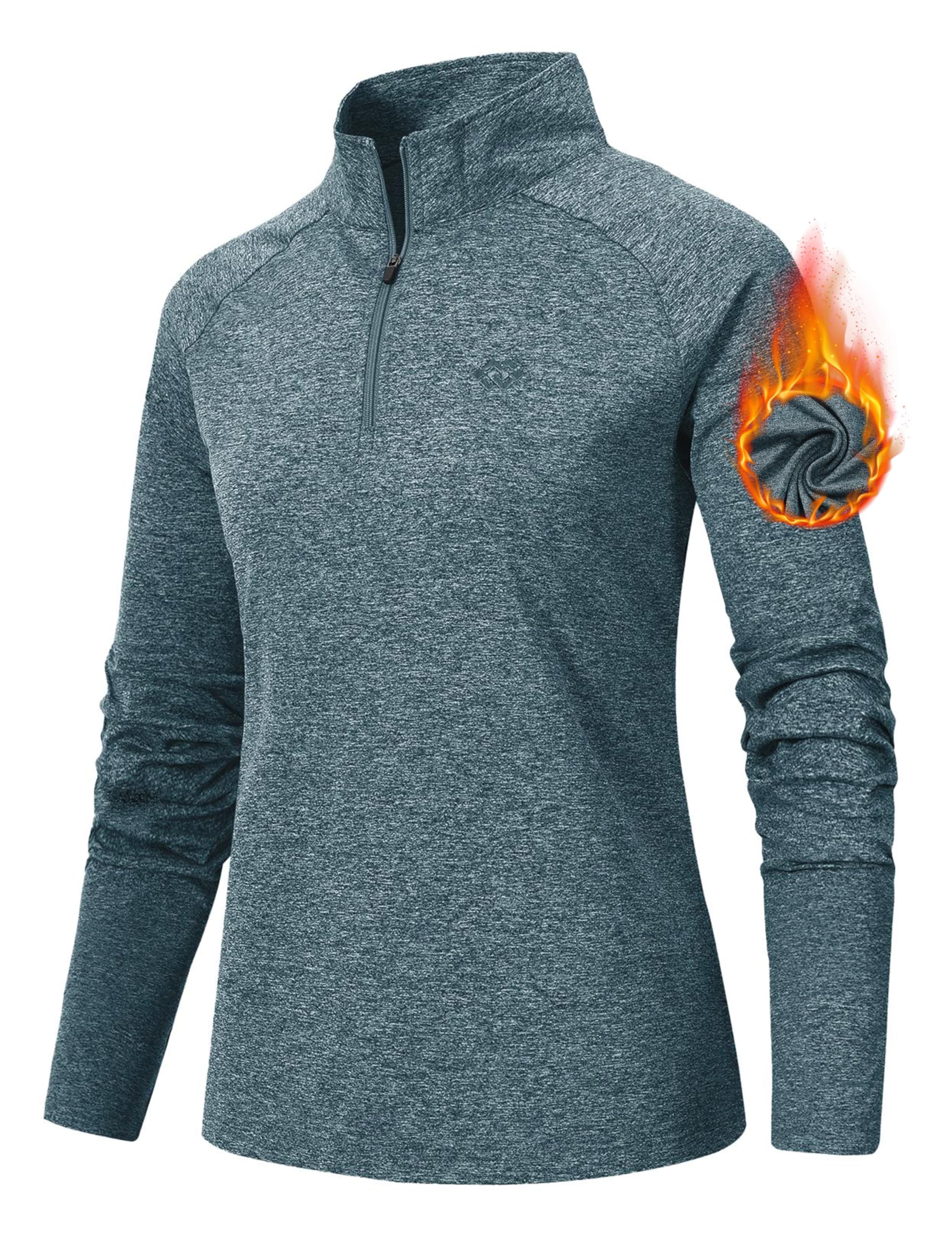 Women's Half-Zip Running Top - Sea Blue XS-image-320b2f1c-b19d-4db8-aa2f-82d5b42a3e7b-88853