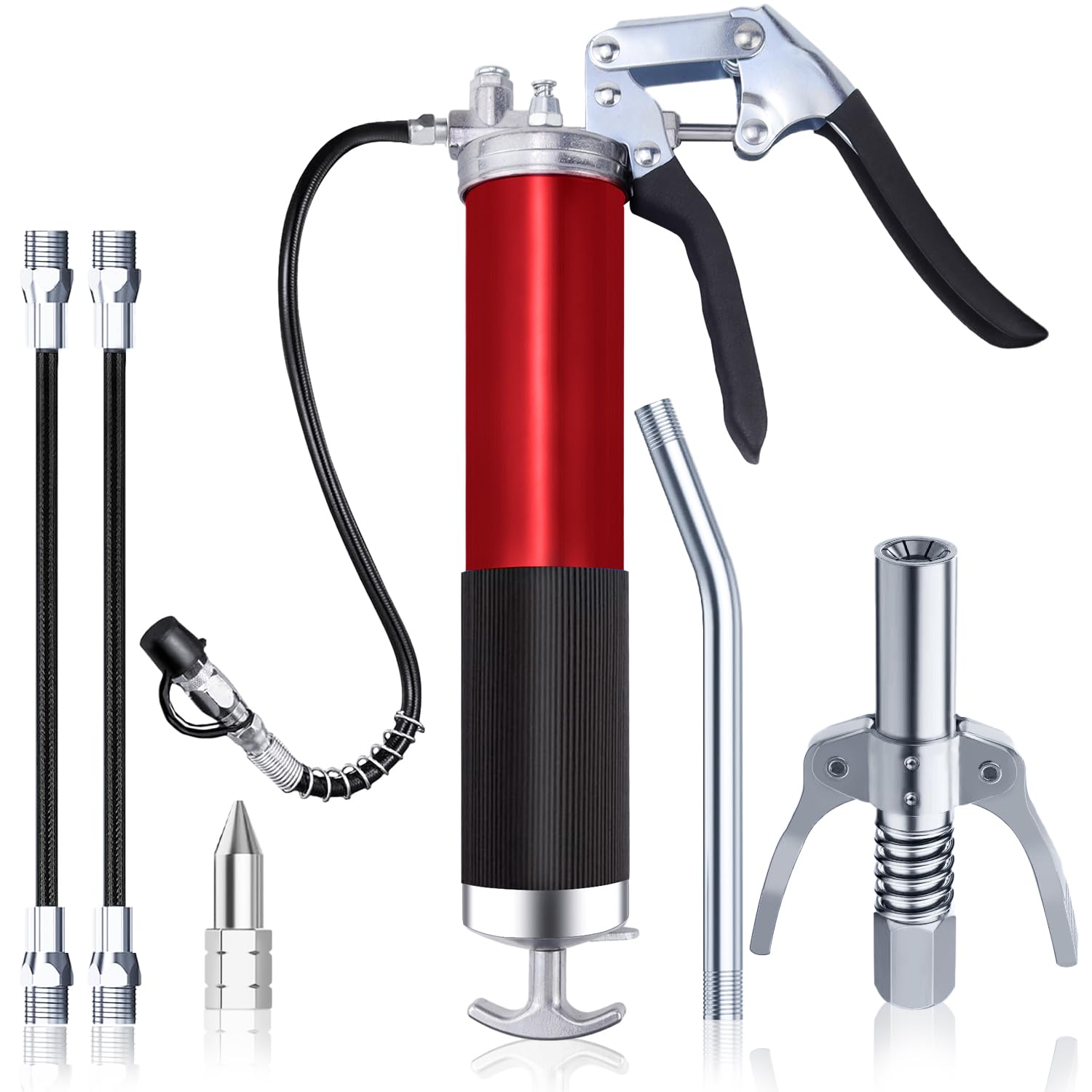 One-Handed Grease Gun Set 8000 PSI - Red GIA124-image-19fe8783-3db5-4816-b0c6-c4868e698e0b-117219