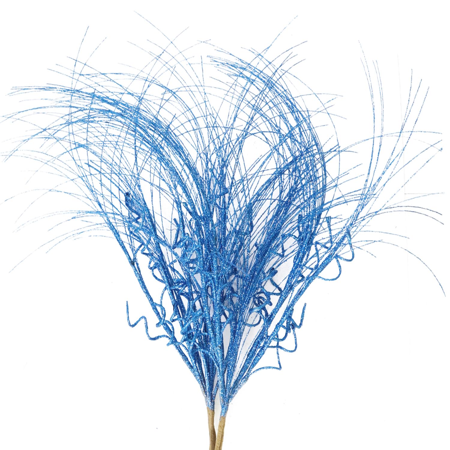 KKSTY Pack of Christmas Glitter Picks Artificial Curly Stems 6 (Blue)-image-718e7b34-461f-41e4-9909-efe6956818de-55692