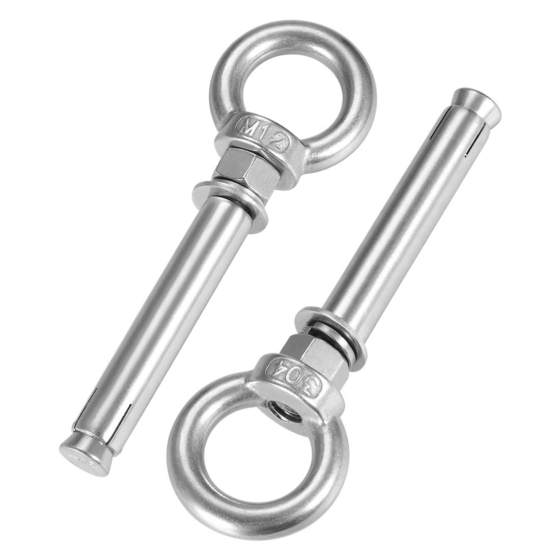 sourcing map Eyebolt Eye Nut Screw with Ring M12 X 120 Expansion 304 2-image-a5ee0227-8f26-4faa-977c-109d65ed6b6f-62562