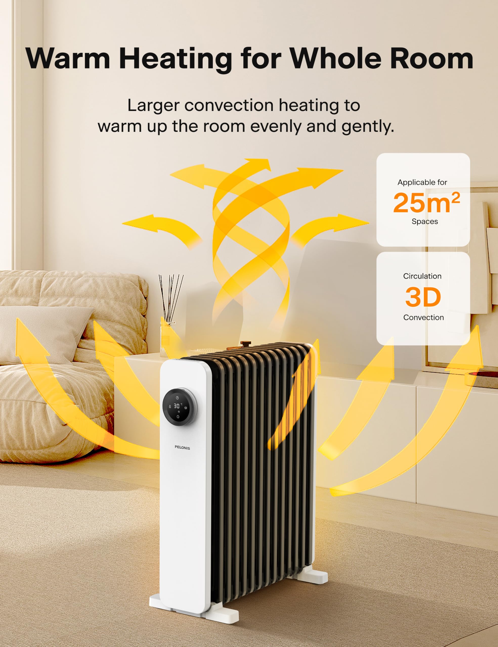 Zanussi Zennox Oil Filled Radiator PELONIS Oil Filled Radiator