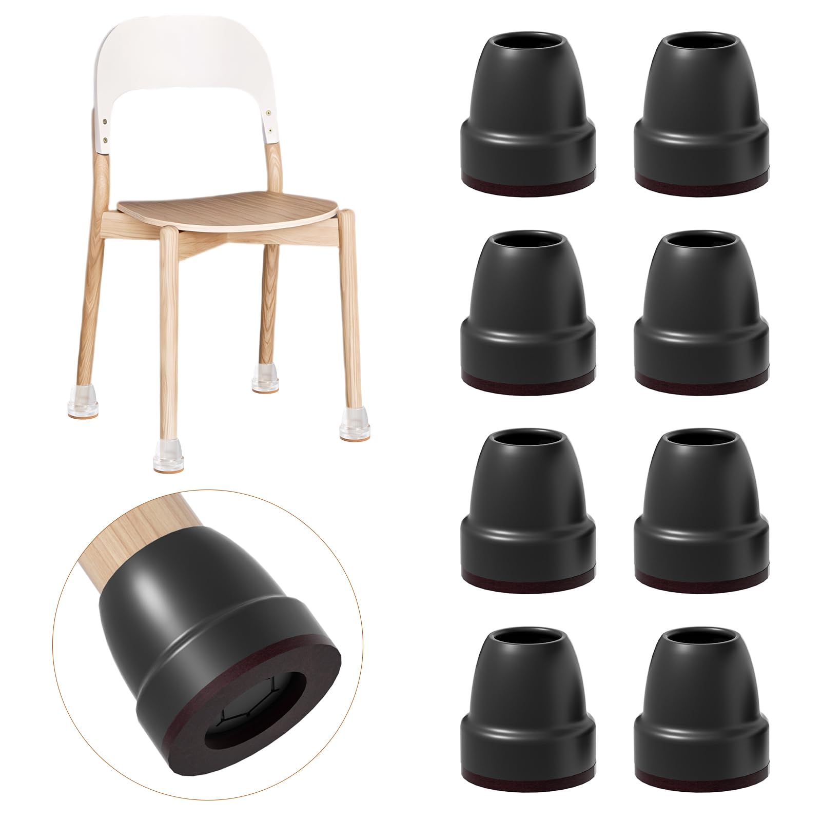 0.75" Black Silicone Chair Leg Covers with Felt Pads-image-8c1be358-e233-4ce7-91e1-cbcdf8dfa3e9-58592