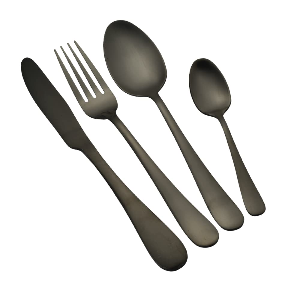 24-Piece Stainless Steel Cutlery Set - Black-image-d7515be4-5012-4880-8ab6-5025e7f01678-110109