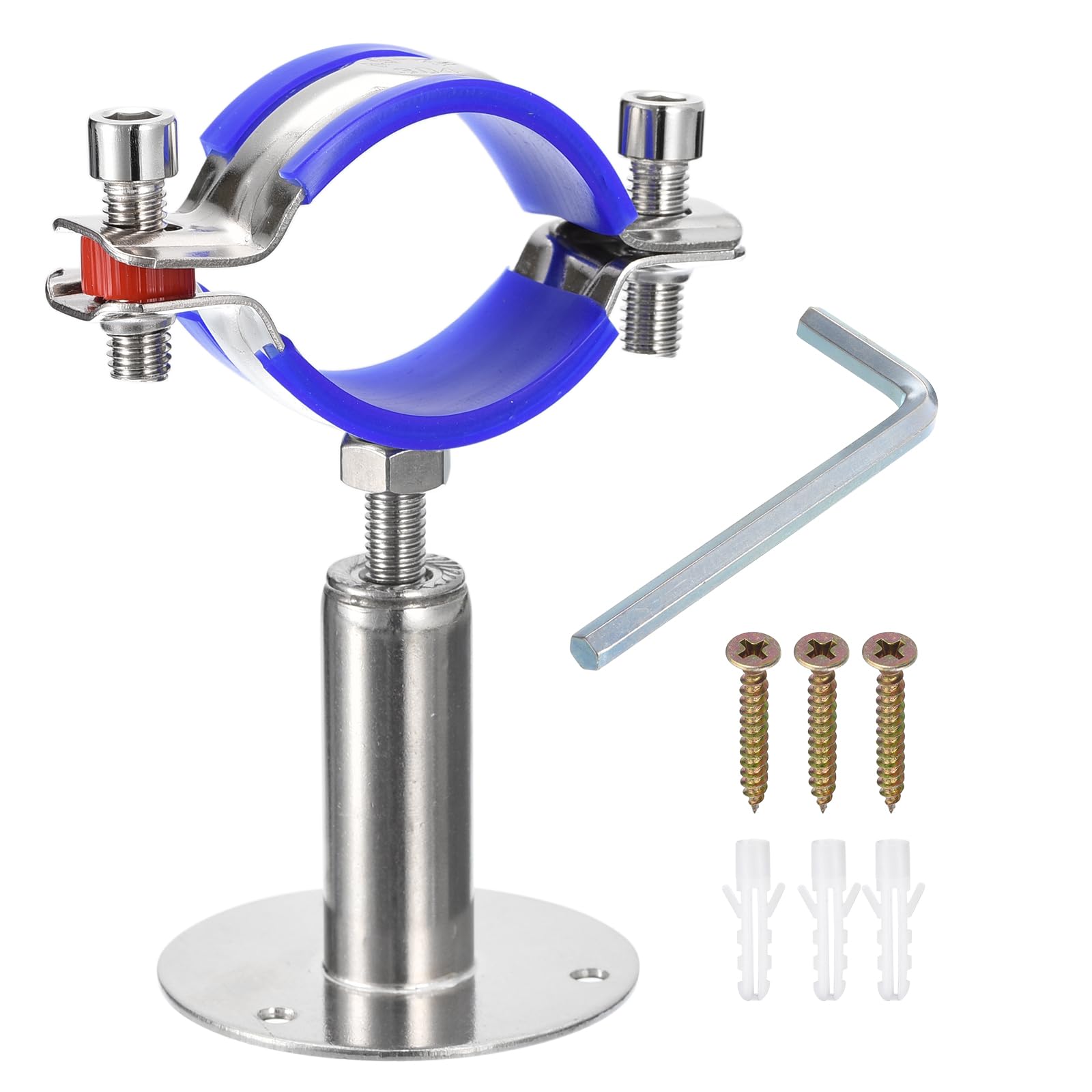 sourcing map Stainless Steel Pipe Supports Wall Mount Ceiling 45-48mm-image-b43cb234-8812-40d1-9576-a8a6480ae310-61999