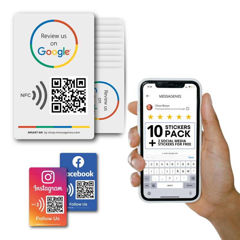 Reusable NFC Review Stickers - Grey 10 Pack-image-66badf47-16f0-467b-8ae3-c8f1ce017290-110792
