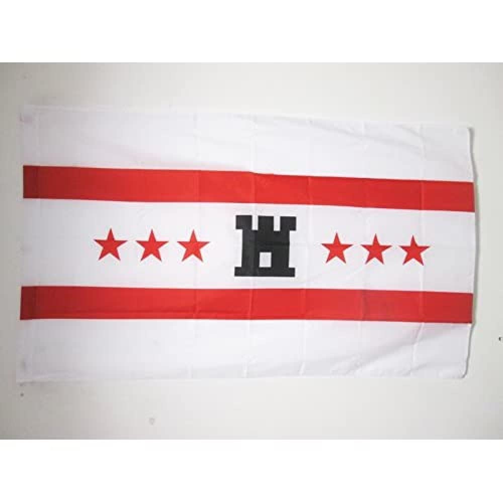 Drenthe Flag 3x5 Ft - Vivid Colours & Fade Resistant Polyester Banner with Sleeve