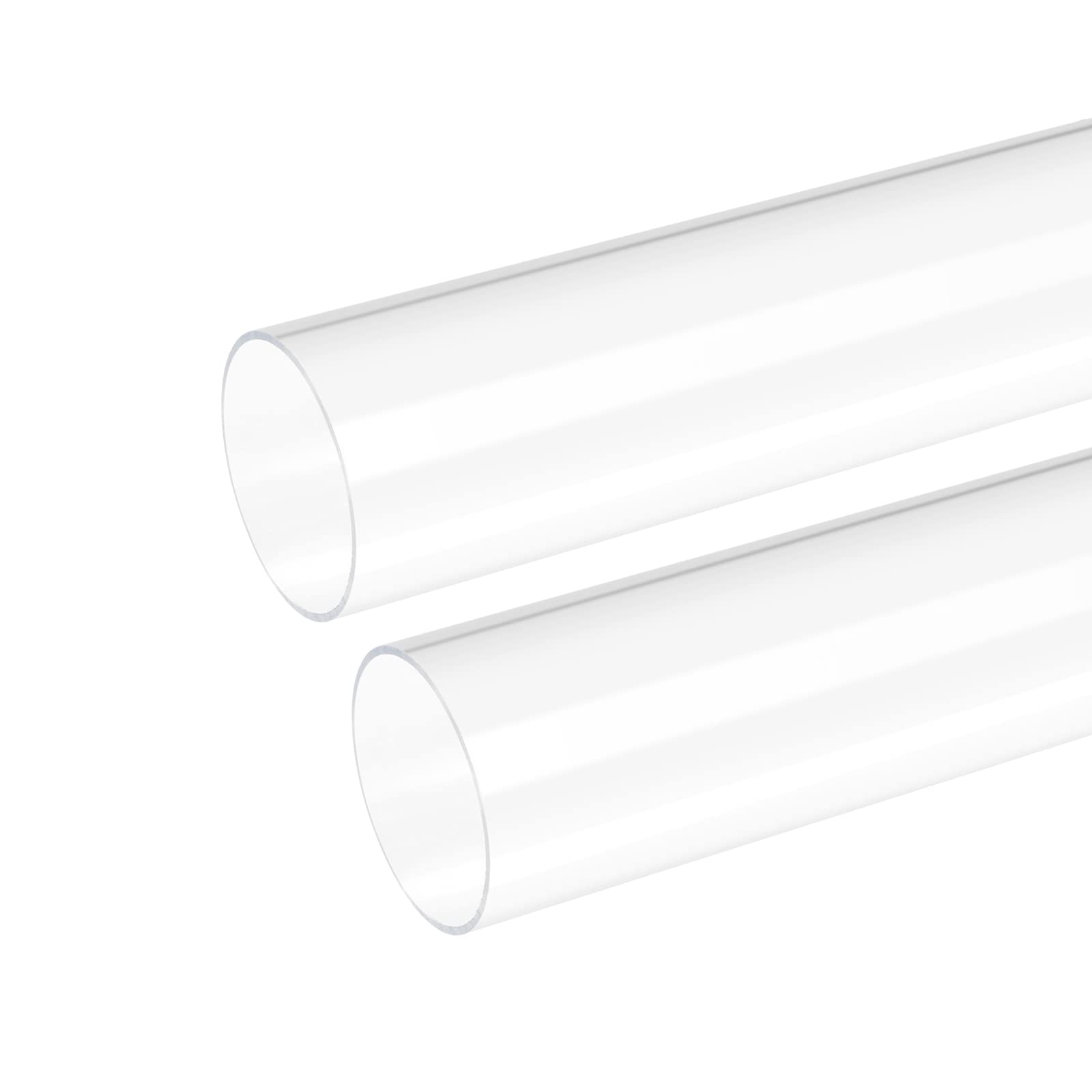 DMiotech Clear Acrylic Pipe Rigid Plastic Tubing 2pcs 51mm x 55mm 12"-image-a170009b-37d8-4811-a55b-c380570fdb06-63222