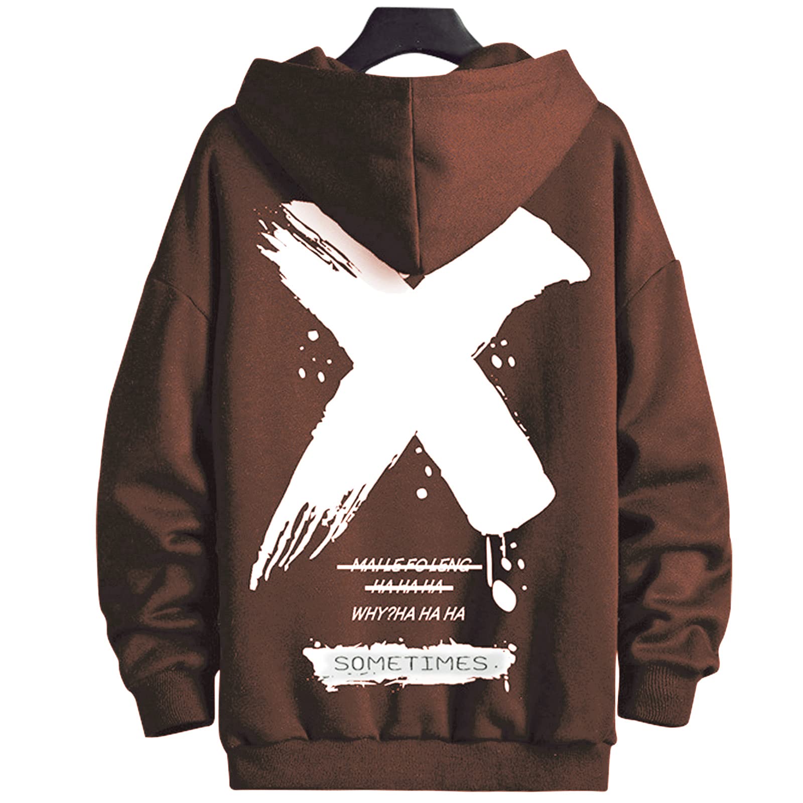 Men's Letter Print Hoodie - Brown 3XL-image-d830afe9-6f06-4b1b-b209-1cbcf1631727-111662