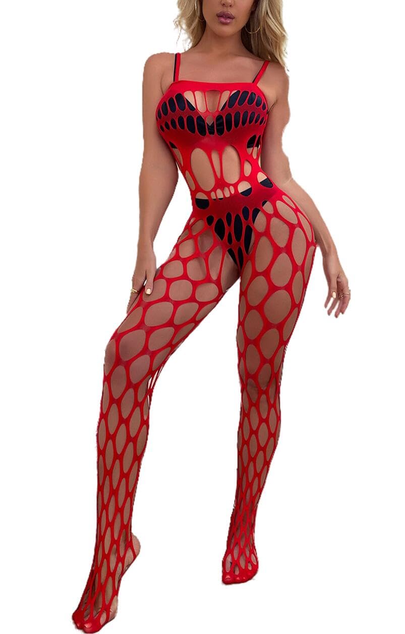 Women's Fishnet Bodystocking - Red One Size-image-4fdb7787-df69-49c4-bf21-10699ff28be5-112611