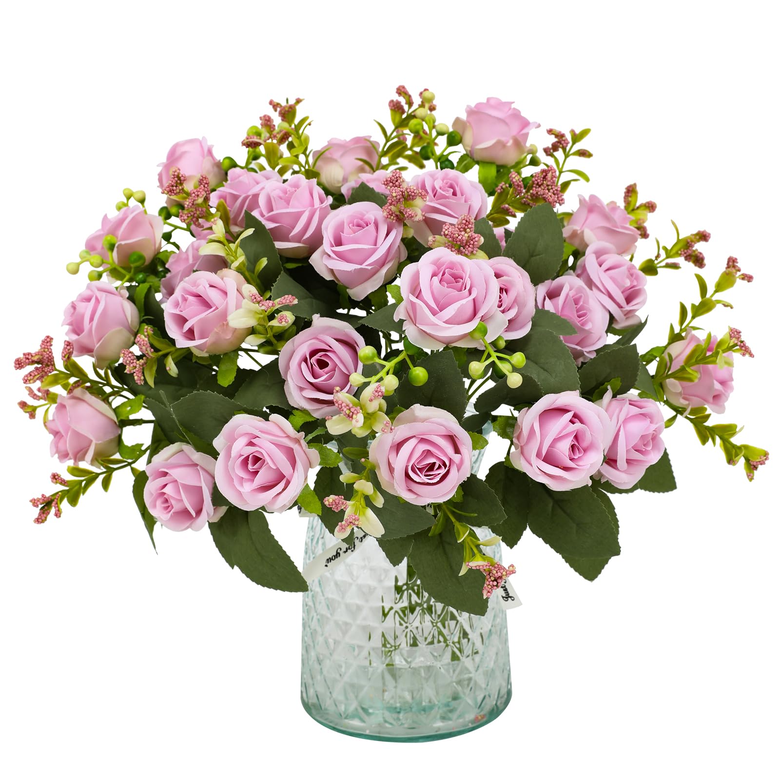 Artificial Rose Bouquets 28 Heads - Purple One Size-image-cdbd52ff-95aa-4b13-b0c4-a856b108bced-96978