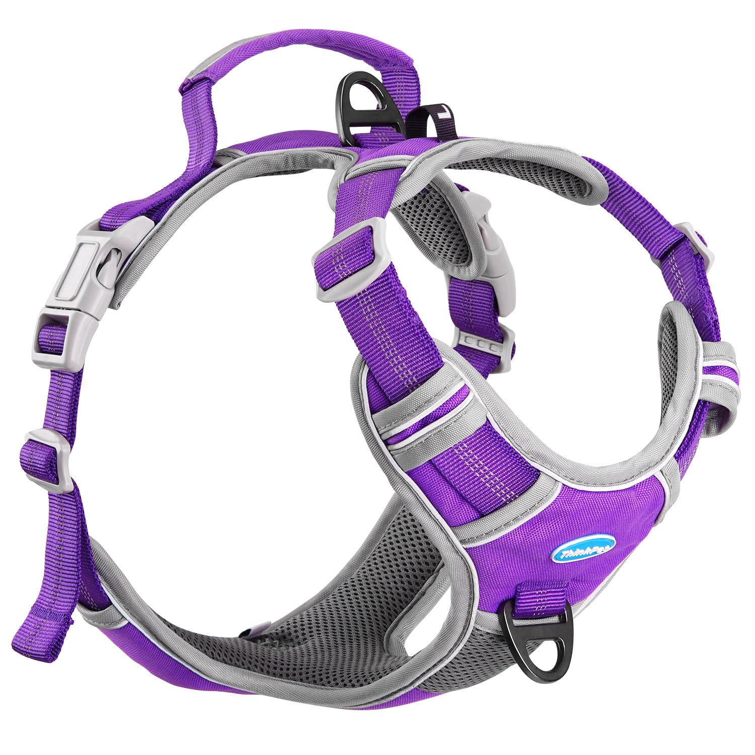 No Pull Dog Harness Reflective - Neon Purple XL-image-c724e9f9-704d-4358-a8cb-86aeaf0af72f-107331